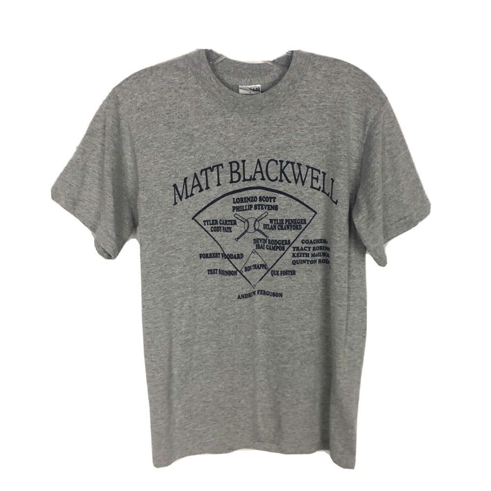 Gildan Matt Blackwell Gray T Shirt Size‎ S American League 2005